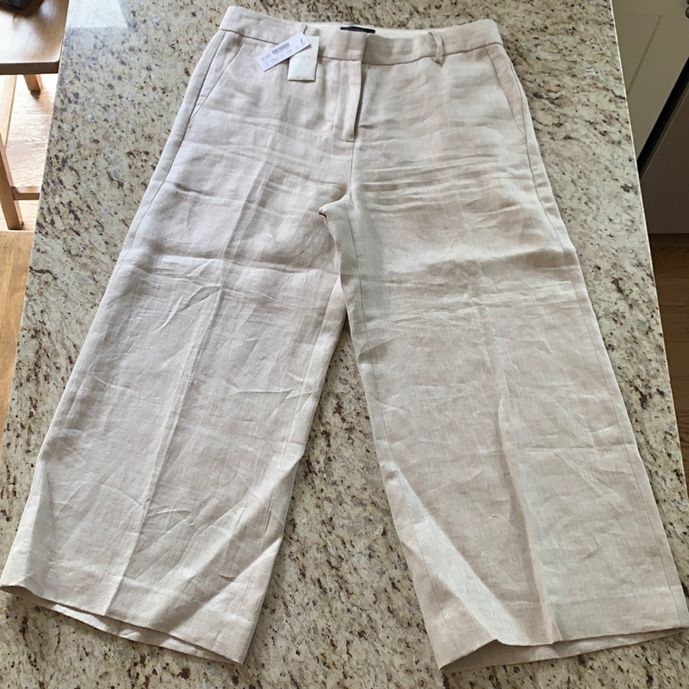J Crew Linen Herringbone Gazebo trouser, size 6